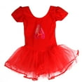 thumbnail image 5 of URMAGIC Toddler Little Girls Short Sleeve Rhinestone Tutu Ballet Dress Dance Leotard Dancewear, 5 of 5