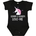 thumbnail image 3 of Inktastic Grammy and Grandpa Love Me Girl Unicorn Girls Baby Bodysuit, 3 of 5