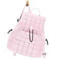 thumbnail image 1 of TILYMOL Mochila acolchada para mujer, mochila de viaje ligera, paquete de excursionista acolchado, bolsa de gimnasio con cordón acolchado, 1 of 5