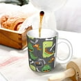 thumbnail image 3 of Yiaed Cartoon Dinosaurs (2) Print Ceramics Coffee,Large Handle Design,Extra Large Tea and Coffee Cup for Office and Home Mugs, 3 of 6