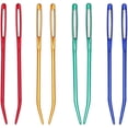 thumbnail image 4 of SNNROO 2packs/4 pieces Bent Tip Tapestry Darning Knitting Aluminum Needles Needlework Crafts Big Eye Bent Needle DIY Accessories Sewing (2 per pack), 4 of 5