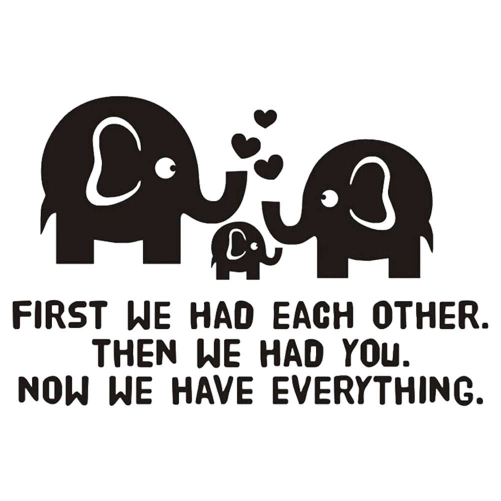 NUOLUX 1PC Calf Elephant Wall Sticker Waterproof Removable Wall Decal