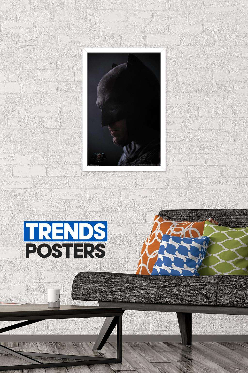 DC Comics Movie - Batman v Superman - Cowl Wall Poster, 14.725" x 22.375", Framed