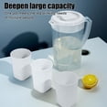 thumbnail image 3 of Djunllk 74 oz 2.2 Liter Pitcher with 5 Cups & Lid Large Water Jug for Ice Tea Cold Water Juice Containers for Coffee Juice and Homemade Beverage, 3 of 8