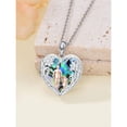 thumbnail image 5 of CACA LADY Dad Daughter Gift Heart Locket Necklace That Holds 2 Pictures, 925 Sterling Silver Heart Shaped Picture Locket Jewelry, 5 of 6