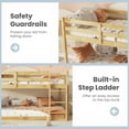 thumbnail image 6 of Mirightone Wooden Twin over Twin Floor Bunk Bed with Ladder, Low Bunk Bed Floor Twin over Twin, Upper Bed with Slats, Natural, 6 of 8