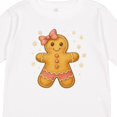 thumbnail image 4 of Inktastic Cute Gingerbread Girl with Pink Bow Christmas Boys or Girls Long Sleeve Toddler T-Shirt, 4 of 5
