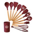 thumbnail image 1 of Juego de Utensilios de Cocina | Kit 12 Piezas de Cocina | Set de Instrumentos de Silicona | Mango de Madera Resistentes | Herramientas de Cocina Multifuncionales, 1 of 5