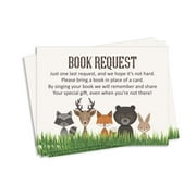 Inkdotpot 30 Books For Baby Shower Request Cards Bring A Book Instead Of A Card Jungle Animals Gender Neutral Baby Shower Invitations Inserts Games