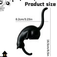 thumbnail image 3 of 3D Hanging Cat Figurine Ornament, Minimalist Black Ceramic Curiosity Cat Statue, Edge Perched Animal Sculpture Decor for Shelf Cabinet Tabletop Home Living Room Art Decoration Ornament, 3 of 6