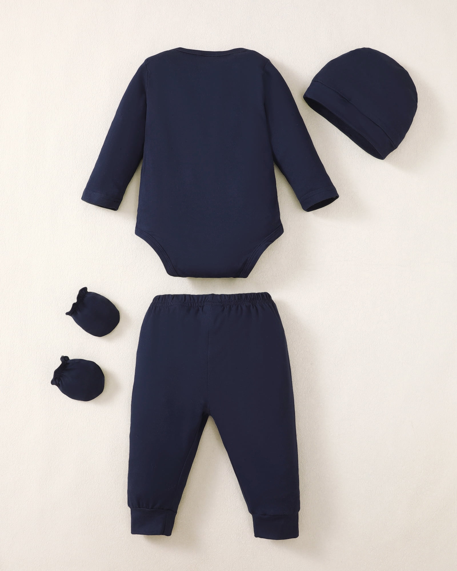 Newborn Baby Boys Outfits 3 Months Boys Pant Sets Newborn Boys 16 Pieces Layette Gifts Set Long Sleeve Romper Top Pants Hat Set Multicolor