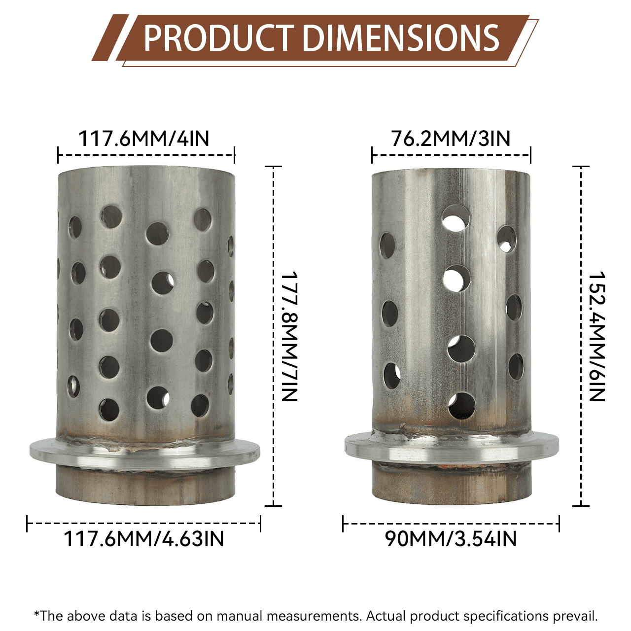 Perforated Stainless Steel Casting Flask with Flanged Wall for Vacuum Jewelry Casting(3" x 6" )