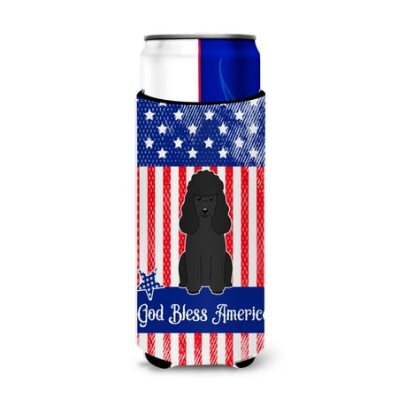 

Carolines Treasures BB3066MUK Patriotic USA Poodle Black Michelob Ultra Hugger for slim cans Slim Can multicolor