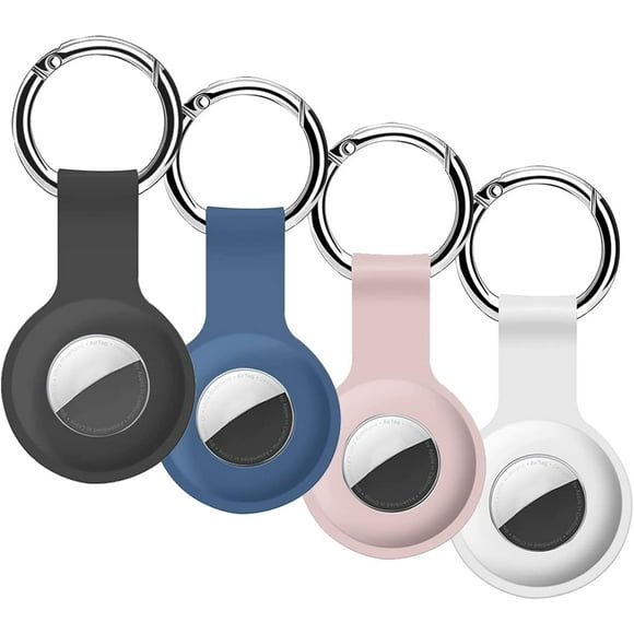 AirTag Holder Compatible with Air Tags,4 Pack Air Tag Keychain Protection Case for Luggage, Keys,Dog Collar