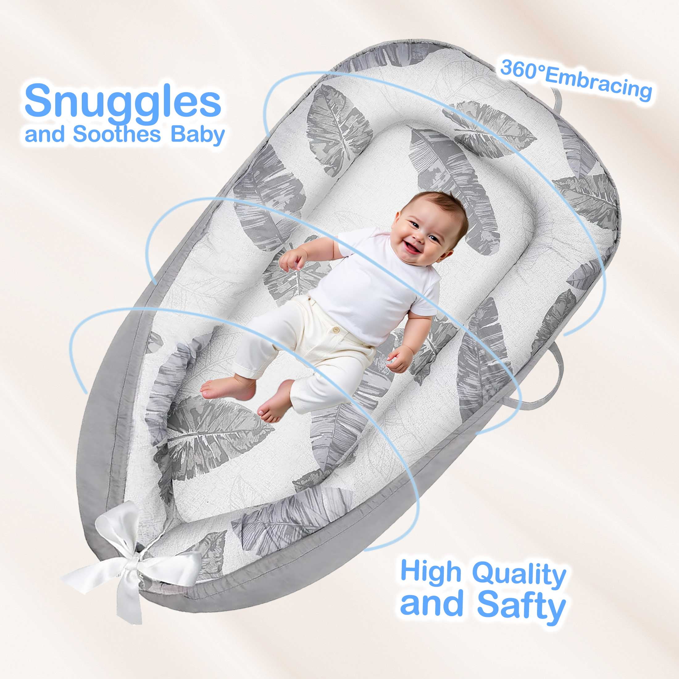 Oioane Multi-Use Infant Activity Pad, Breathable & Soft Floor Mat, Portable Tummy Time Station for Home and Travel