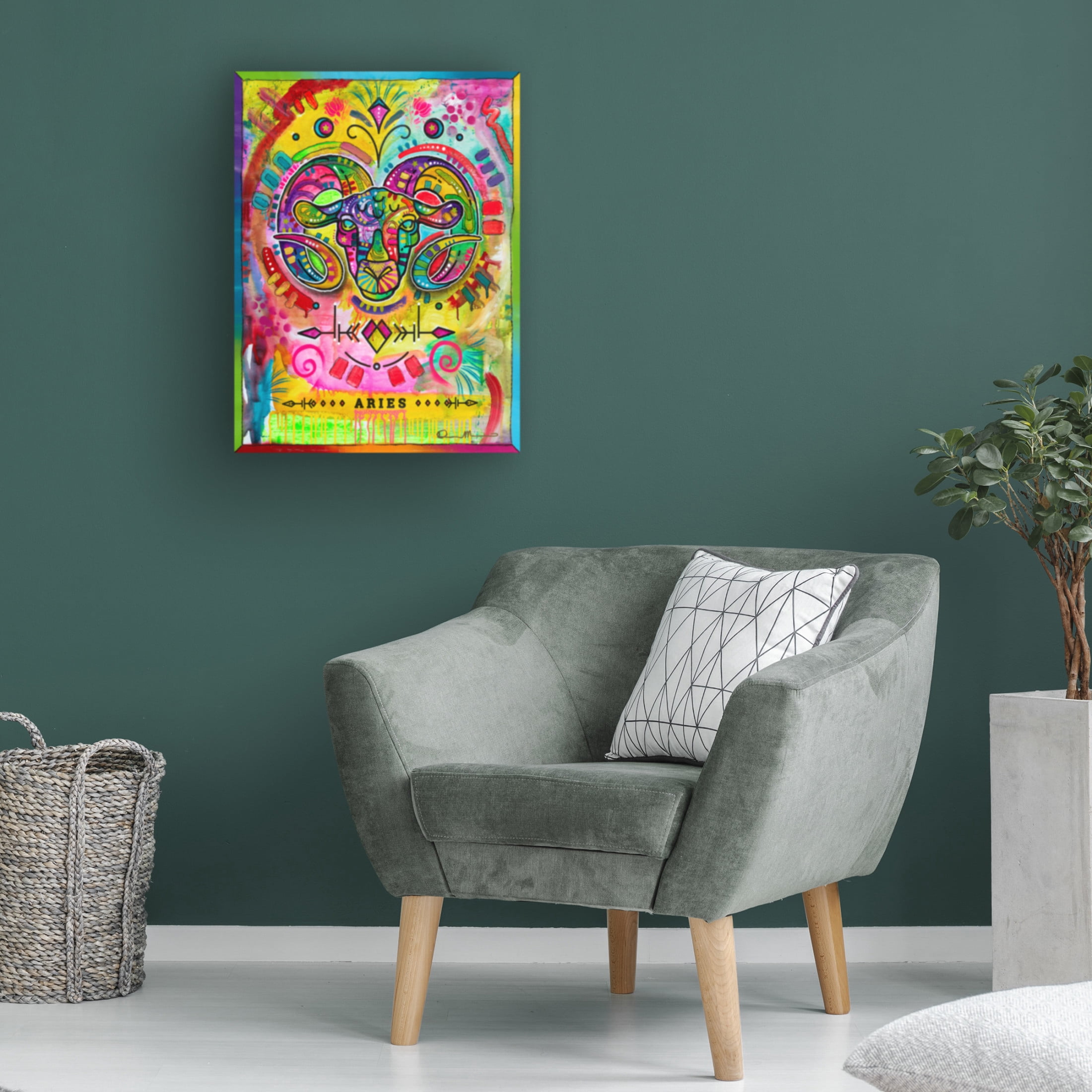 Canvas Wall Art - Dean Russo 'Aries' Wall Art for Living Room, Bedroom, or Office Décor by Trademark Fine Art - 18 x 24 Inches