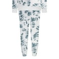 thumbnail image 6 of SELONE Lounge Sets for Women Two Piece Outfits Dressy Plus Size Leopard Print Tie-Dye 2 Piece Pajamas Casual V-Neck Long Sleeve Drawstring Pants Pajamas Set Lounge 26-Light blue L, 6 of 7