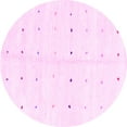 thumbnail image 1 of Ahgly Company Indoor Round Solid Pink Modern Area Rugs, 4' Round, 1 of 4