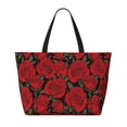 thumbnail image 2 of Disketp Rose Flowers Bolsa de Playa de Gran Capacidad, Bolso Impermeable y a Prueba de Arena para Mujer, Ideal para Playa, Piscina y Natación, 2 of 7