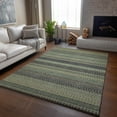 thumbnail image 6 of Addison Rugs Mayfield Washable Transitional Stripes Sage Rectangle Rug, 9' x 12', 6 of 6