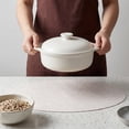 thumbnail image 4 of Placemats Set of 6 Leather Placemats for Kitchen Dining Table Decor Washable Heat Resistant Table Place Mats Beige 16.9x11.8inch, 4 of 6