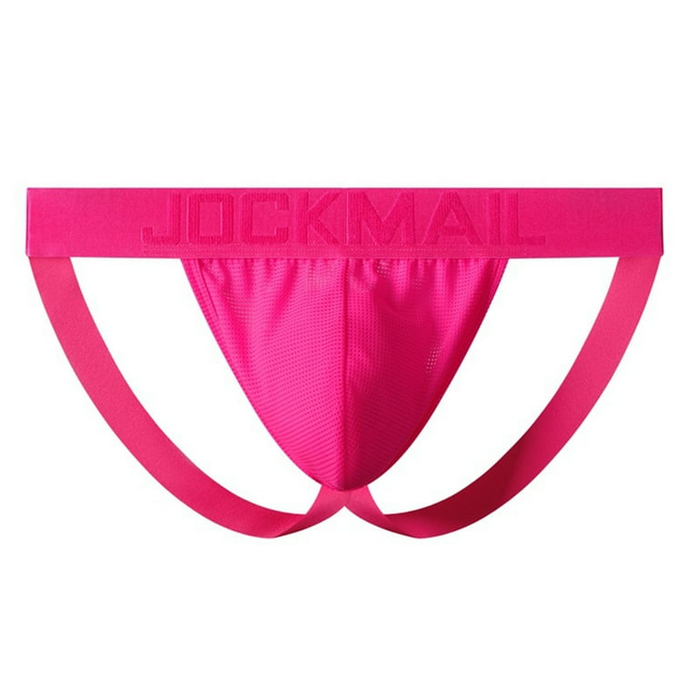 ZXHACSJ Men's Briefs Soft Innerwear Sexy Man Underwear Brief Men Underpants  Hot Pink XL 