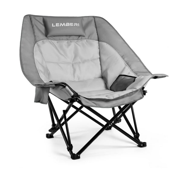 BOSSIN Oversized Camping Chair ,Portable Chair,with Side Cup Holder,Side Pocket