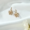 thumbnail image 3 of Butterfly Earrings for Women Huggie Hoop, S925 Sterling Silver Post Butterfly Dangle Earrings Drop Earrings Hypoallergenic Huggie Hoop Earrings for Women, 3 of 7