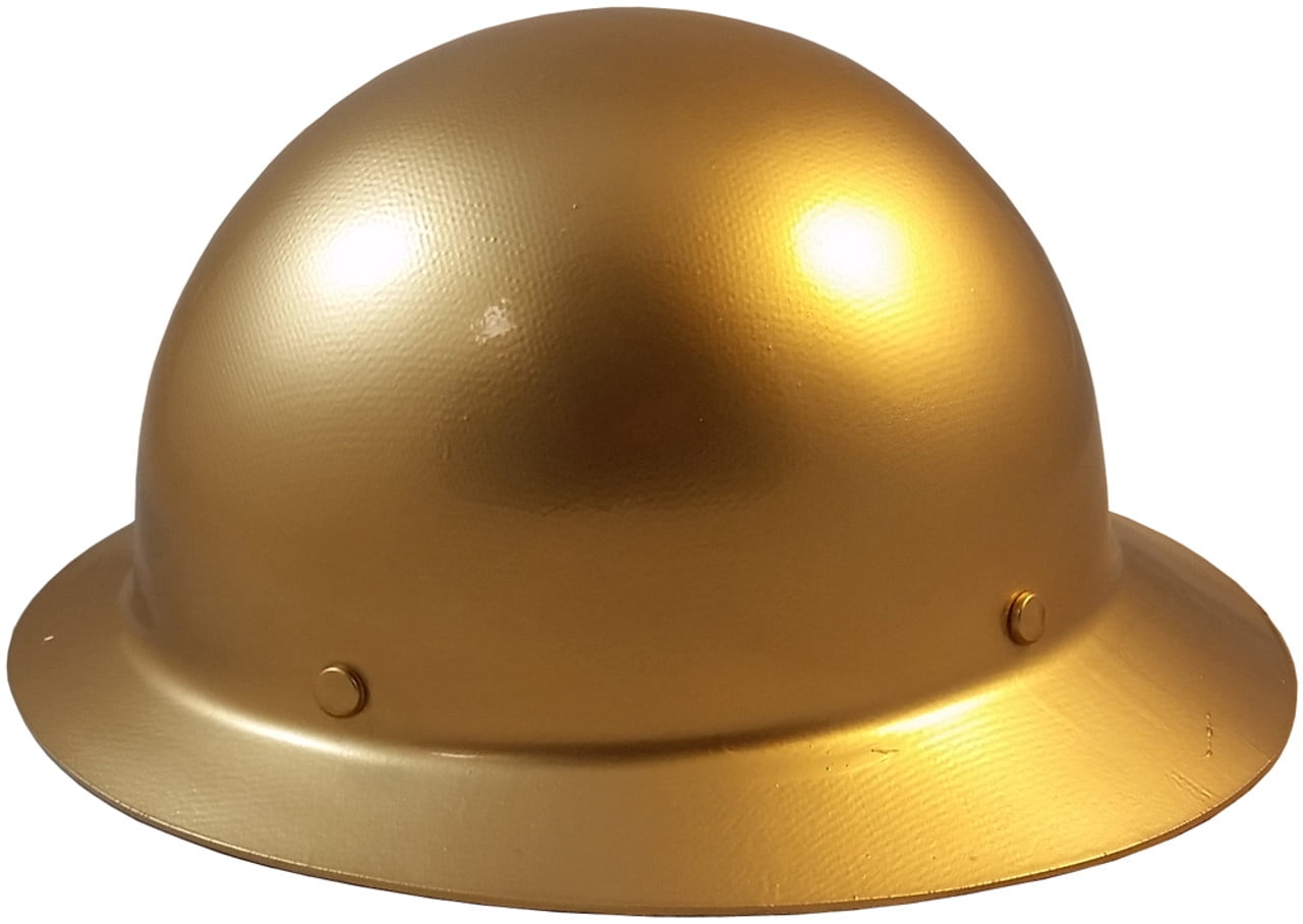 MSA Skullgard Full Brim Hard Hat with FasTrac III Ratchet Suspension - Gold