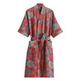 thumbnail image 2 of FAZVAOO women's Robes Cotton Short Sleeve Double-Layer Gauze Bathrobe Lightweight Sleepwear Robe women Size L, 2 of 4