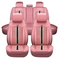 Maidao Car Seat Covers Full Set for Volkswagen for Arteon 2017-Present 5 Seats Waterproof Premium Leather Front and Back Seat Protectors Pink