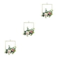 thumbnail image 4 of ZheElen Versatile Metal Ring Hoop Wreath Garland With Artificial Roses Indoor Or Outdoor Y892square 3Set, 4 of 6
