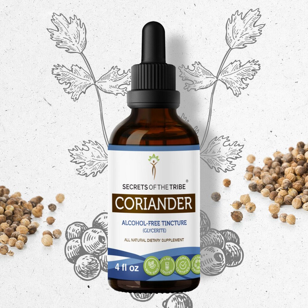 Coriander Tincture AlcoholFREE Extract, Organic Dried Coriander