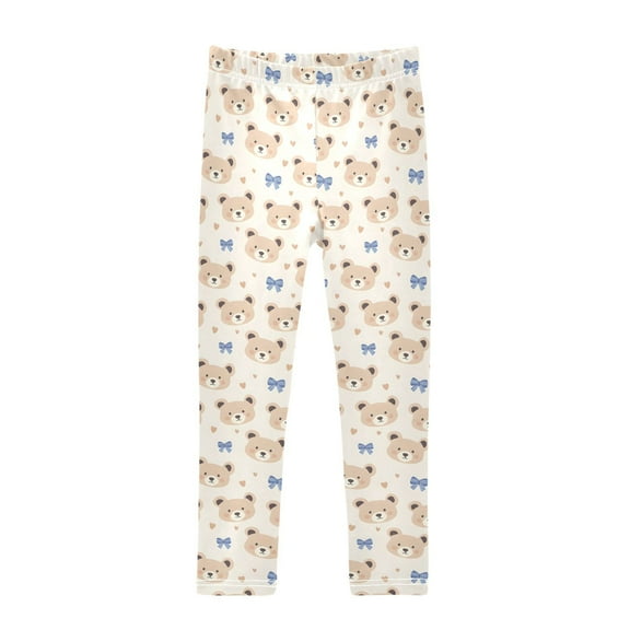 joogoo Girls' Leggings Cute Bears Bows Yoga Pants 6T