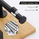 thumbnail image 3 of Black Adhesive Toilet Paper Holder with Bamboo Shelf, No-Drill Wall-Mounted SUS304 Stainless Steel Roll Holder, 3 of 5