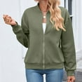 thumbnail image 4 of hotojiny Zip up Jackets for Women Trendy Textured Lightweight Jacket Casual Long Sleeve Coat Outerwear Fall Fashion Outfit, 4 of 7