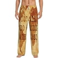 thumbnail image 2 of Lsque Not All Those Who Wander Are Lost2 Print Men's Pajama Pants, Lounge Pant - Comfortable Home Wear,Elastic Waistband, Stylish Design-Small, 2 of 9