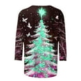 thumbnail image 4 of YABCSAZ Ugly Christmas Sweater for Women Christmas Sweatshirt 3/4 Sleeve Crewneck Oversize T Shirts Xmas Graphic Print Tops Casual Loose Warm pullover Sweatshirts Fall Trendy Outfits, 4 of 5