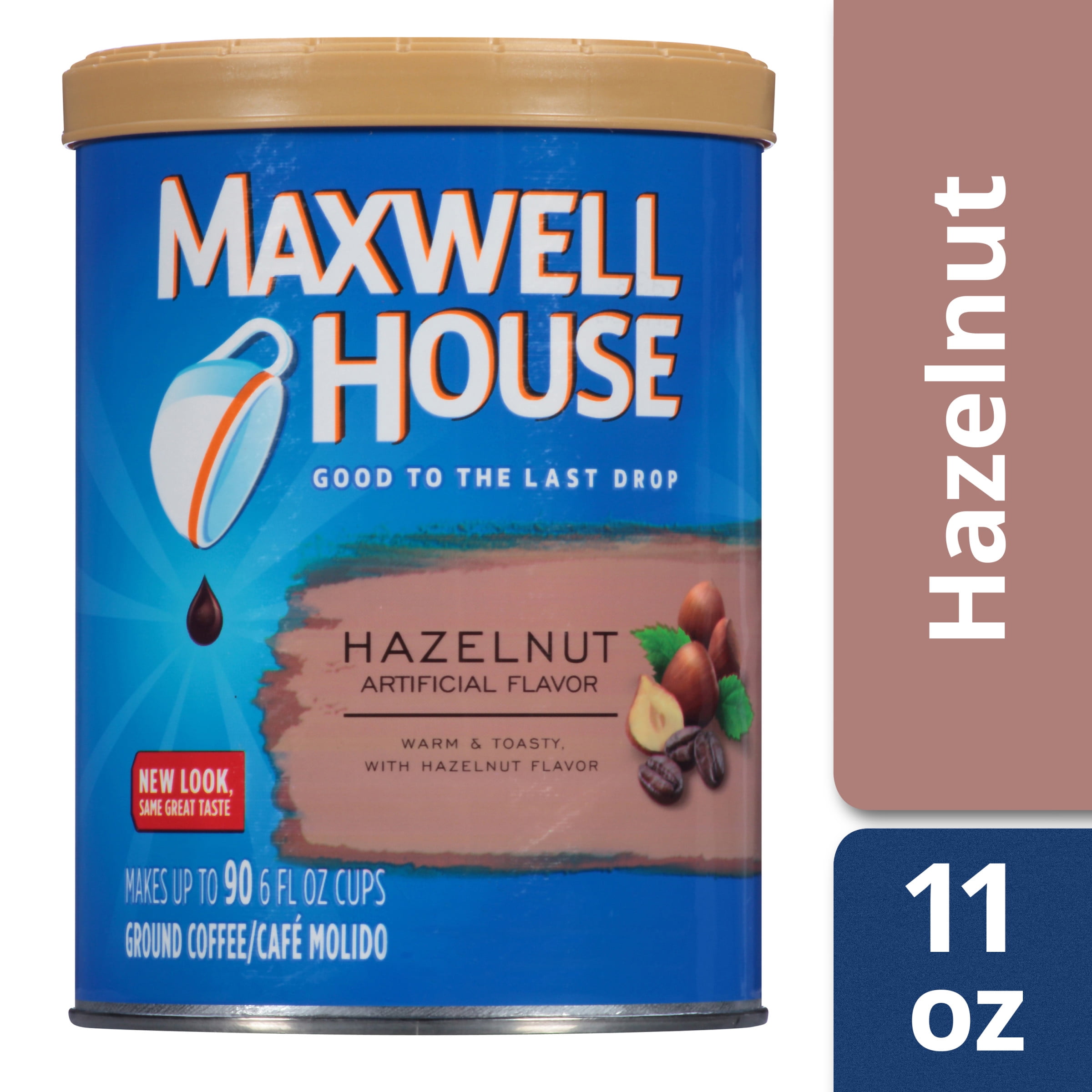 Maxwell House Hazelnut Ground Coffee, Caffeinated, 11 oz Can Walmart