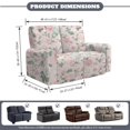 thumbnail image 3 of Jiueut Peony Flower Pattern Recliner Loveseat Slipcover, Scratch Resistant Recliner Slipcover Non Slip Furniture Protector with Pockets for Home Use, 3 of 7