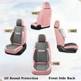 thumbnail image 6 of Coverado Car Seat Covers 2 Seats, Waterproof Faux Leather Front Seat Protectors, Auto Interior Cushions Universal Fit for Most Cars, Pink&Gray, 6 of 7
