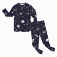 thumbnail image 5 of TOWED22 Toddler Boys Girls Pajamas Truck Cotton Kids Graphic 2 Piece Planets Pjs Sleepwear Clothes Sets Fall Winter 3 6 9 12 18 24 Months 2 3 4 5 6 7 8 9 Years(Black,8-9 Y), 5 of 8