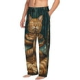 thumbnail image 6 of Logiee Surreal Meditating Cat Print Pajama Pants for Men,Men’s Pajama Bottoms,Mens PJ Pants with Pockets & Button Fly-Small, 6 of 6