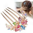 thumbnail image 4 of Peine de aleación de diamante, peine de estilo coreano, peine para el cabello para mujeres, peine de flequillo, peine de bolas, peine de cinco dientes, accesorios para el cabello para mujeres, 4 of 6