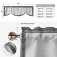 thumbnail image 6 of Black Gray Retro Greek Key Tie Up Valance Curtains for Windows, Kitchen Curtains Window Treatments, Greece Ancient Rustic Geometric Short Window Shades Valances for Bedroom Bathroom Cafe 42"x18", 6 of 8