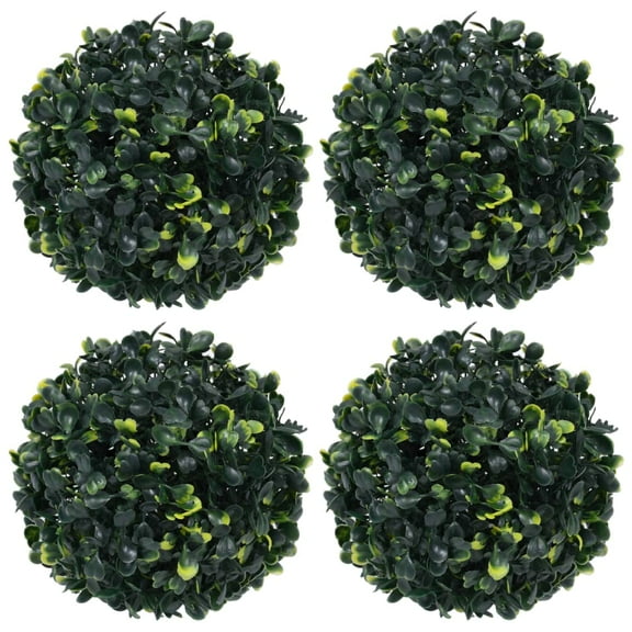 vidaXL Fake Plant 4 Pcs Artificial Plant Boxwood Topiary Ball Floral Decor
