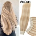 thumbnail image 2 of HAIRRO Clip In Hair Extensions V Shape U Part One Piece Clip in Remy Real Human Hair Extensions 3/4 Full Head, 2 of 8