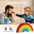 thumbnail image 3 of Bloques Rainbow Stacker Building Blocks Montessori Juguete Apilamiento Equilibrio Juego (D) Ndcxsfigh Nuevos Originales, 3 of 9