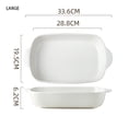 thumbnail image 2 of Rectangular Ceramic Double-Handled Baking Pan Household Use Oven Microwave Steak Baked Rice, 2 of 6