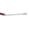 thumbnail image 5 of Braided Brown Genuine Leather Sterling Silver Necklace, 17 -20 Inches, 5 of 7